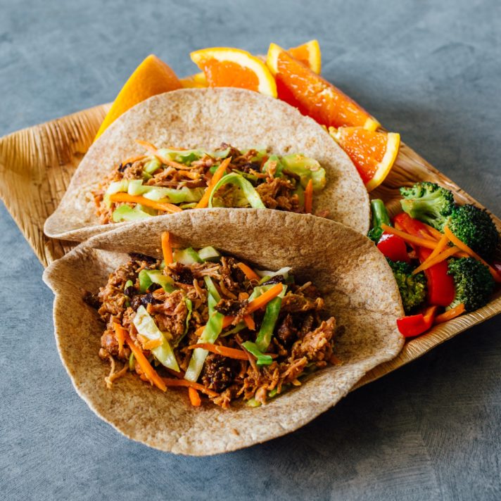 California Fig and Pork Moo Shu Tacos