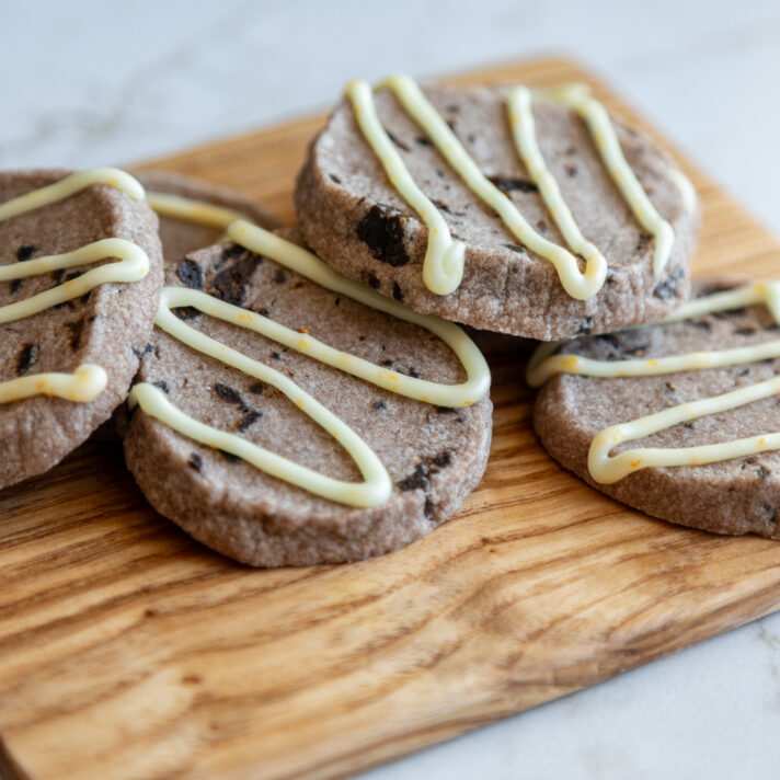Orange-Glazed California Fig and Teff Shortbread Cookies